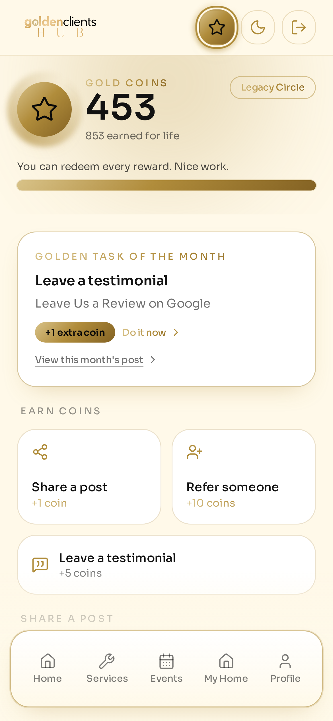 Golden Rewards program