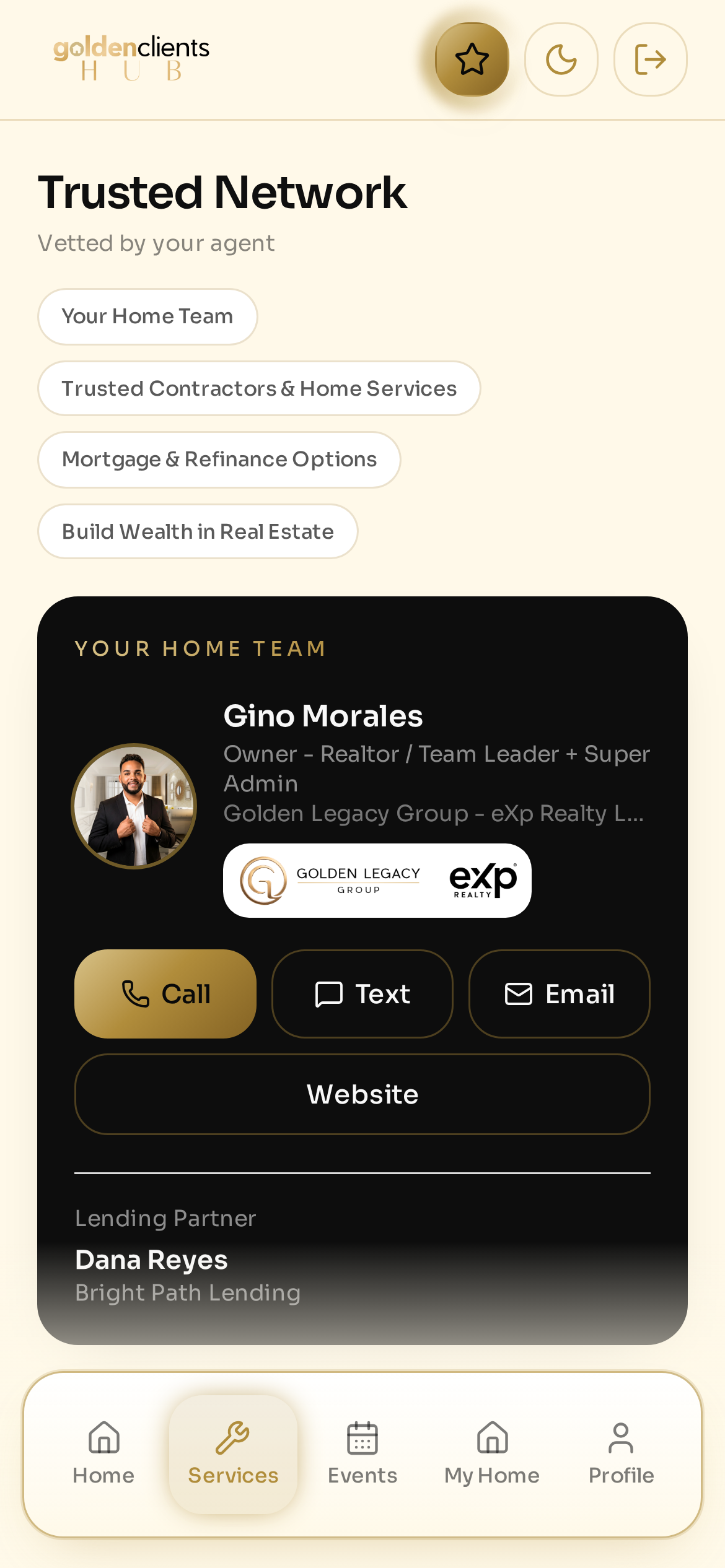 Agent-trusted vendor network
